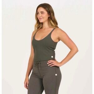 Vuori Olive Green Crop Top